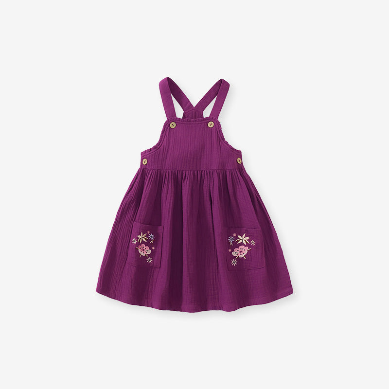 Embroidered Pattern Doll Neck Short &amp; Dress Sets-5