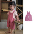 Hot Selling Summer Baby Kids Girls Pink Comfy Cute Rabbit Tail Overalls-0