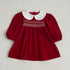 Doll Neck Red Long Sleeve Fashion Onesies & Dress-4