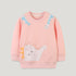 Autumn Dinosuar Pattern Pink Soft Cotton Hoodie-0