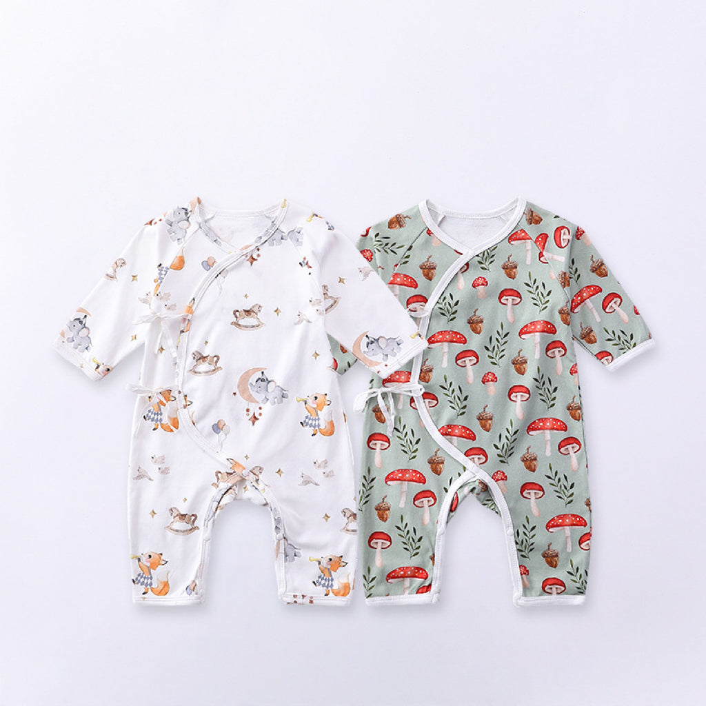 Newborn Autumn Belted Rompers Outfits-5