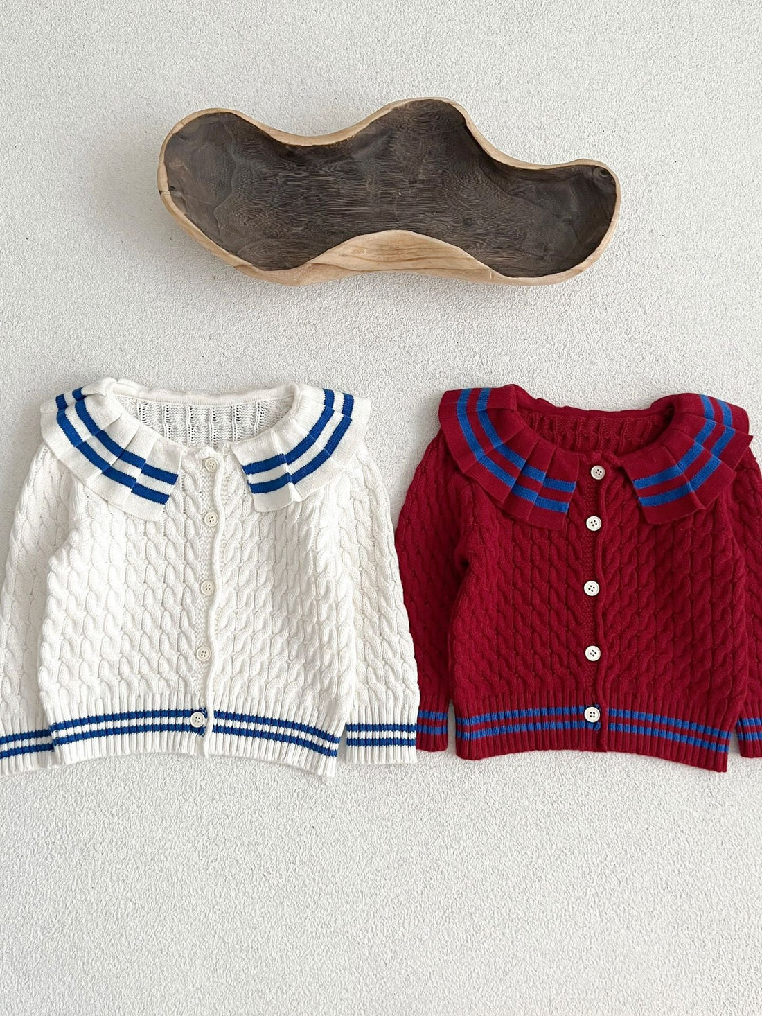 Sailor Style Striped Pattern Single Breasted Cardigan-0