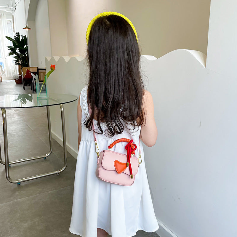 Children Girl Fashion Heart Pattern Mini One-Shoulder Bags Accessories-6