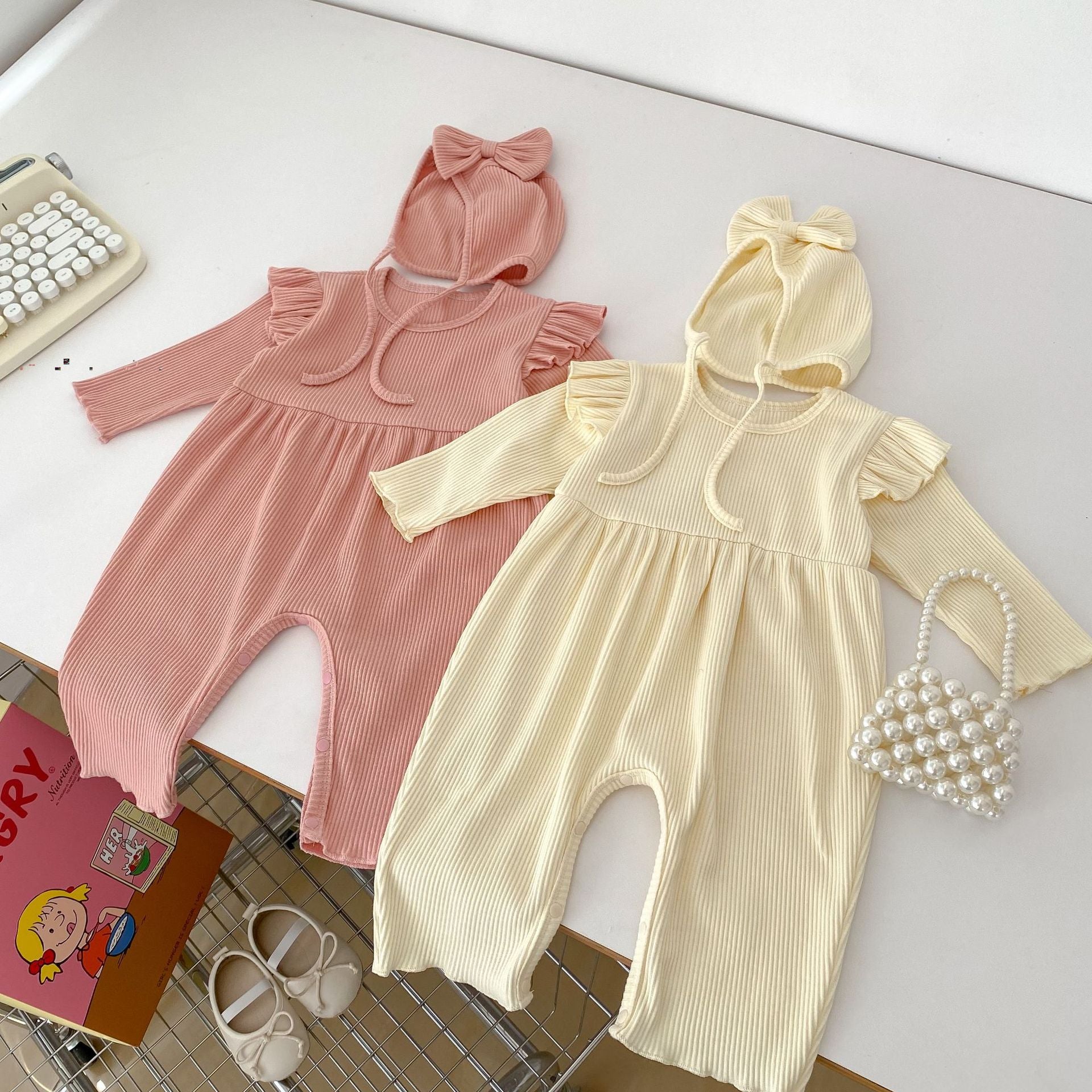 Autumn Simple Style Solid Color Basic Rompers-5