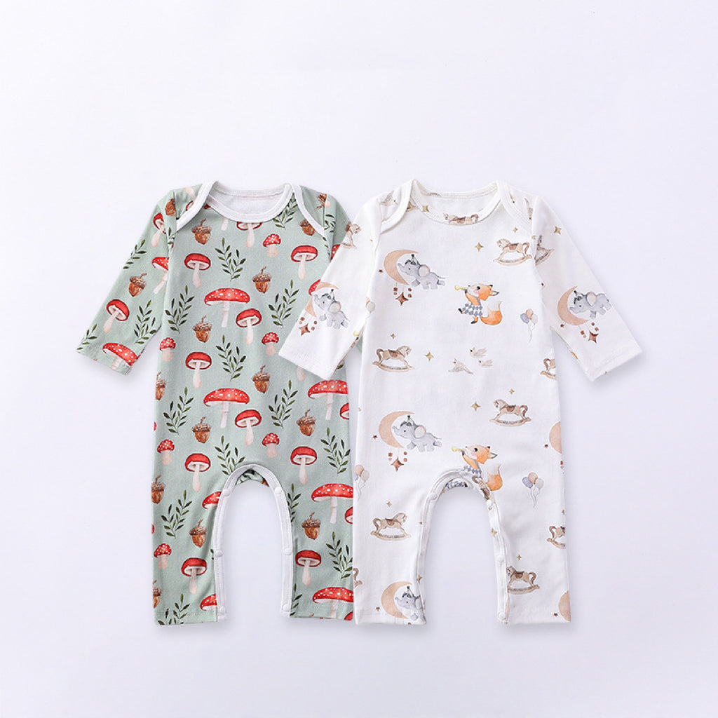 Cartoon Pattern Soft Cotton Sleeper Romper-5