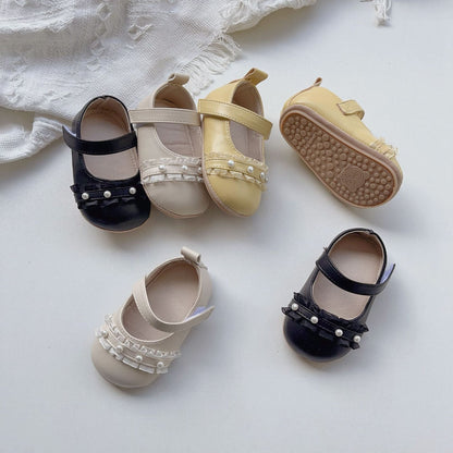 New Arrival Baby Girl Beaded Toddler Soft-Sole Anti-Slip Walking Shoes-0