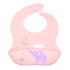 Baby Cartoon Animal Print Food Grade Multi-Adjustable Silicone Bibs-5