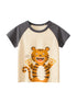 Boys’ Cartoon Animals Pattern T-Shirt In European And American Style-1