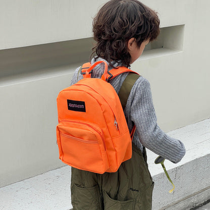 Children Lightweight And Portable Simple Canvas Backpack-6