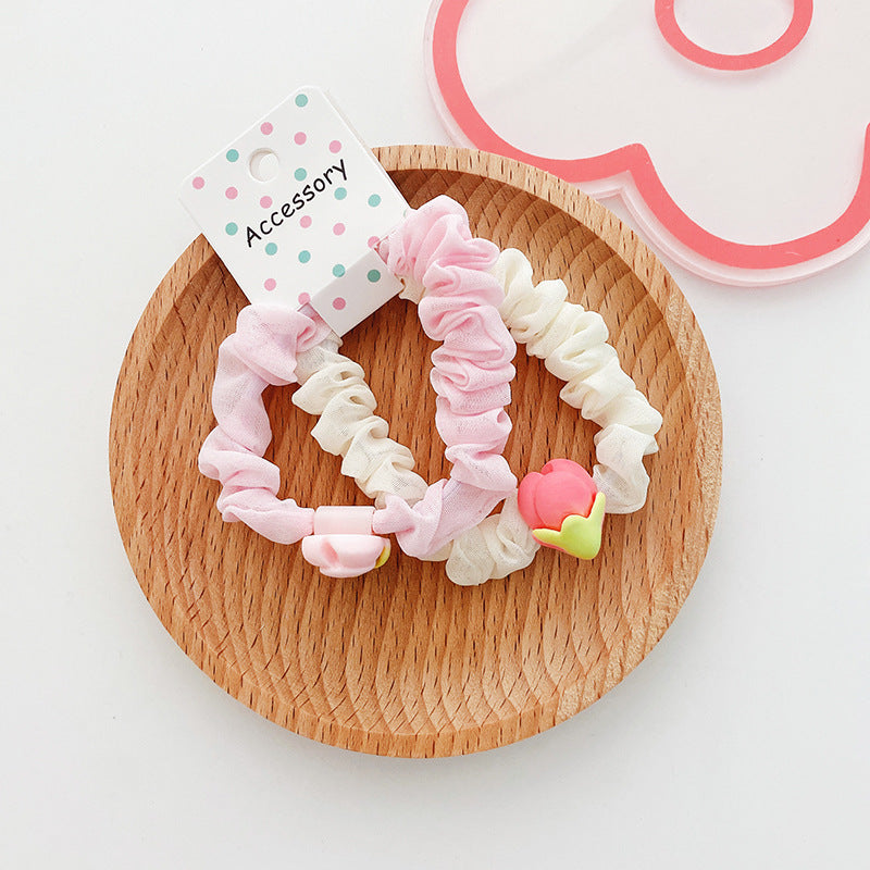 Sweet Girl Collection: Cute Floral Fabric Hairband And Bangs Clip, Lovely Hair Accessories For Girls Set-6