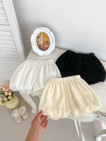 Summer New Arrival Girls Casual Thin Solid Color Basic Shorts Bloomers-1