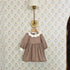 New Autumn Infant Baby Girl Grid Design Dress & Onesie-5