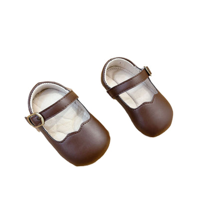 Autumn Fashion Baby Girl Solid Color Leather Toddler Shoes-6