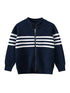 Baby Boy Kids Striped Pattern Zipper Front Design All Match Cardigan-0