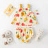 Summer Baby Kids Girls Floral Pattern Sleeveless Strap Top Dress And Bloomers Casual Clothing Set-5