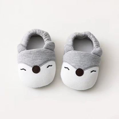 Baby Cartoon Animal Embroidered Graphic Cotton Filling Design Warm Toddle Shoes-6