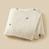 Hot Selling Knitted Solid Color Baby Blanket With Hand-Embroidered Pom Poms: Spring/Summer Collection-6