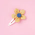 Girls Woolen Sunflower One Word Hair Clips Accessory-6