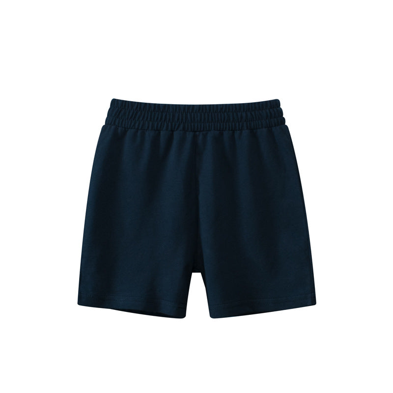 Baby Boy Solid Color Mid Pants In Summer-6