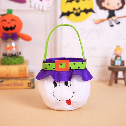 Halloween Witch Pumpkin Tote Bag Children’s Festival Candy Bag Decorative Props-6