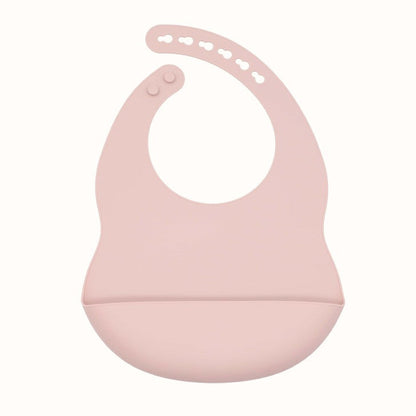 Baby Solid Color Food Grade Silicone Bibs-5