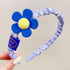 Girls Plastic Flower Decoration Fabric Headband-6