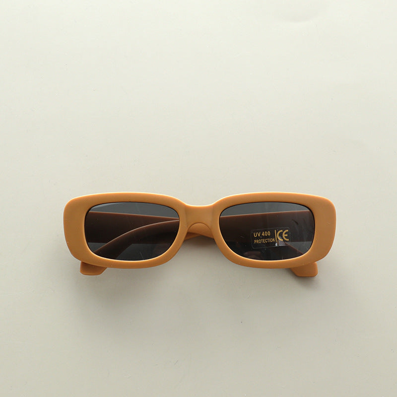 Kids Candy Color Square Frame Fashion Sunglasses-6