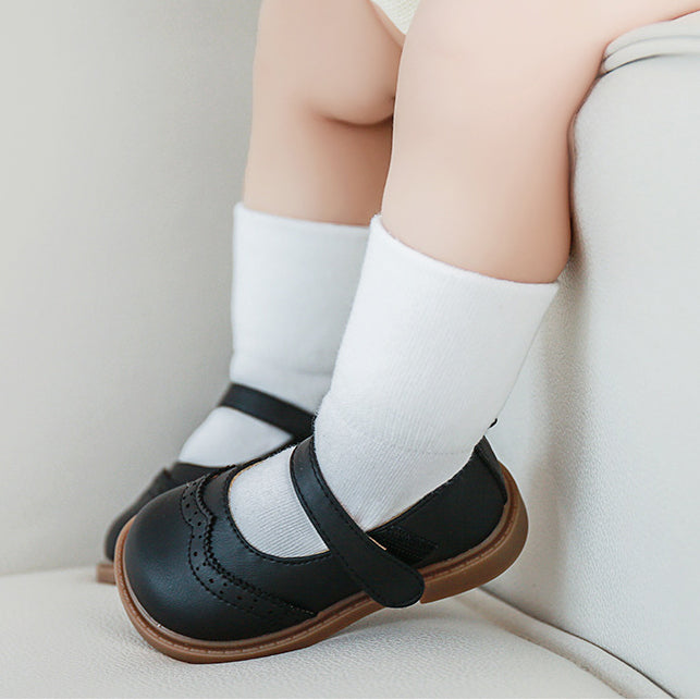 Baby Unisex Solid Color Breathable Mid-Calf Socks-6