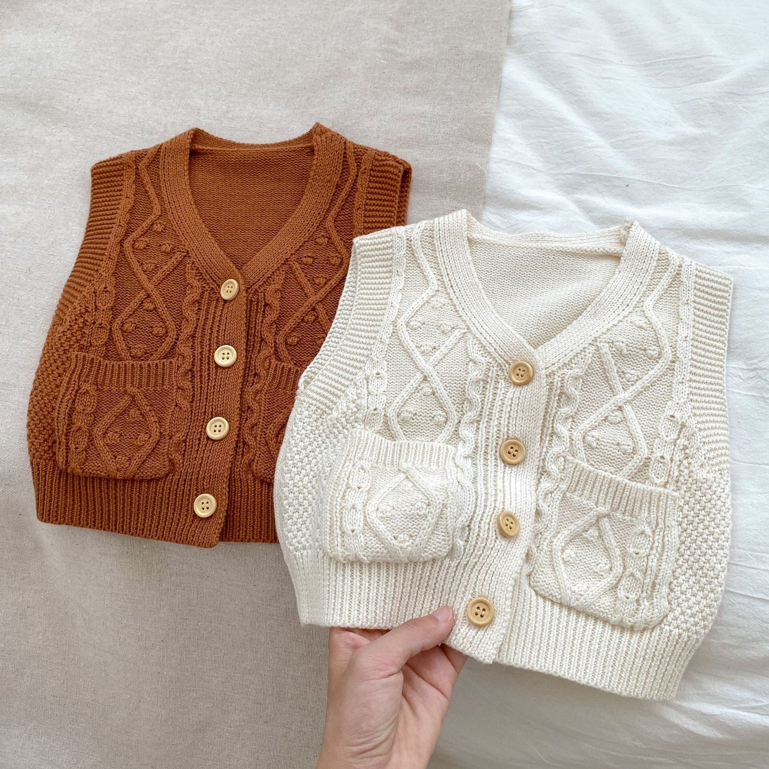 Autumn Solid Color Fashion Knitted Cardigan-5