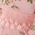 Baby Girl Embroidered Pattern Medium Sleeves One Year Old Tutu Formal Dress-5