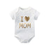 Baby Solid Color Printed Pattern Cute Triangle Onesies-6