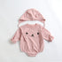 Baby 1pcs Cartoon Print Pattern Long Sleeved Cotton Triangle Onesies With Hat-6