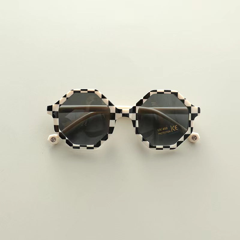 Kids Various Style Fashion Polygon Frame Sunglasses-7