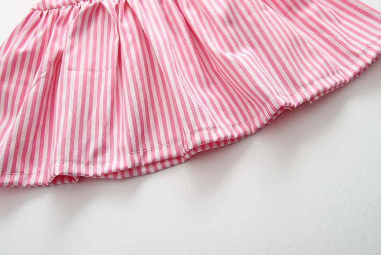 Baby Girl Striped Pattern Dress Combo Short Pants In Sets-6