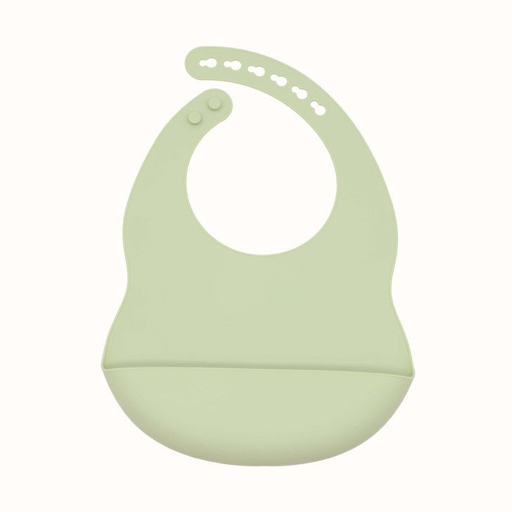 Baby Solid Color Food Grade Silicone Bibs-6