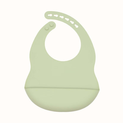 Baby Solid Color Food Grade Silicone Bibs-6