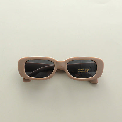 Kids Candy Color Square Frame Fashion Sunglasses-7