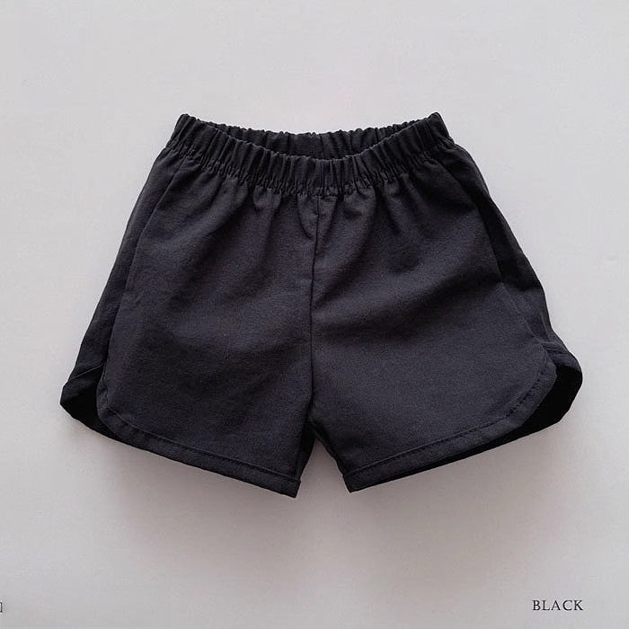 Summer New Arrival Baby Kids Unisex Casual Thin Solid Color Versatile Basic Shorts-7