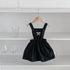 New Arrival Summer Baby Kids Girls Bow Embroidery Pattern Simple Overalls Design Dress And T-Shirt – Sister Matching Set-4