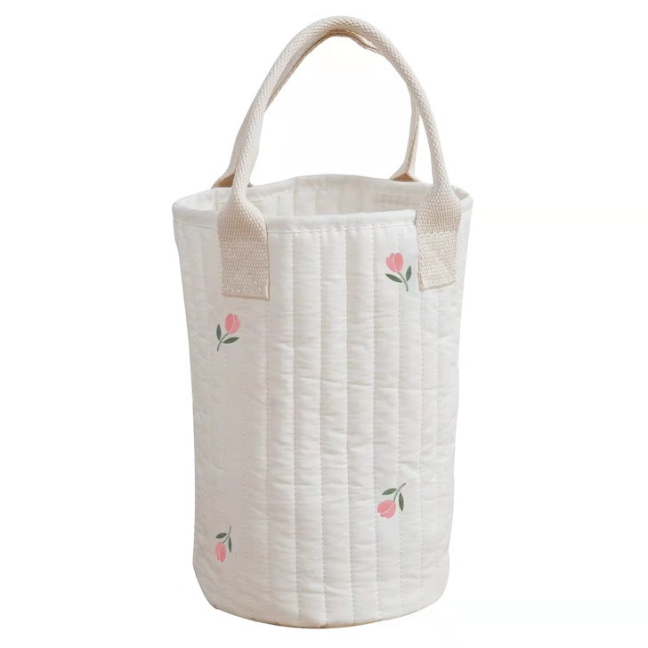 Baby Embroidered Pattern Baby Bottle Storage Mommy Handbag With Compartment-7