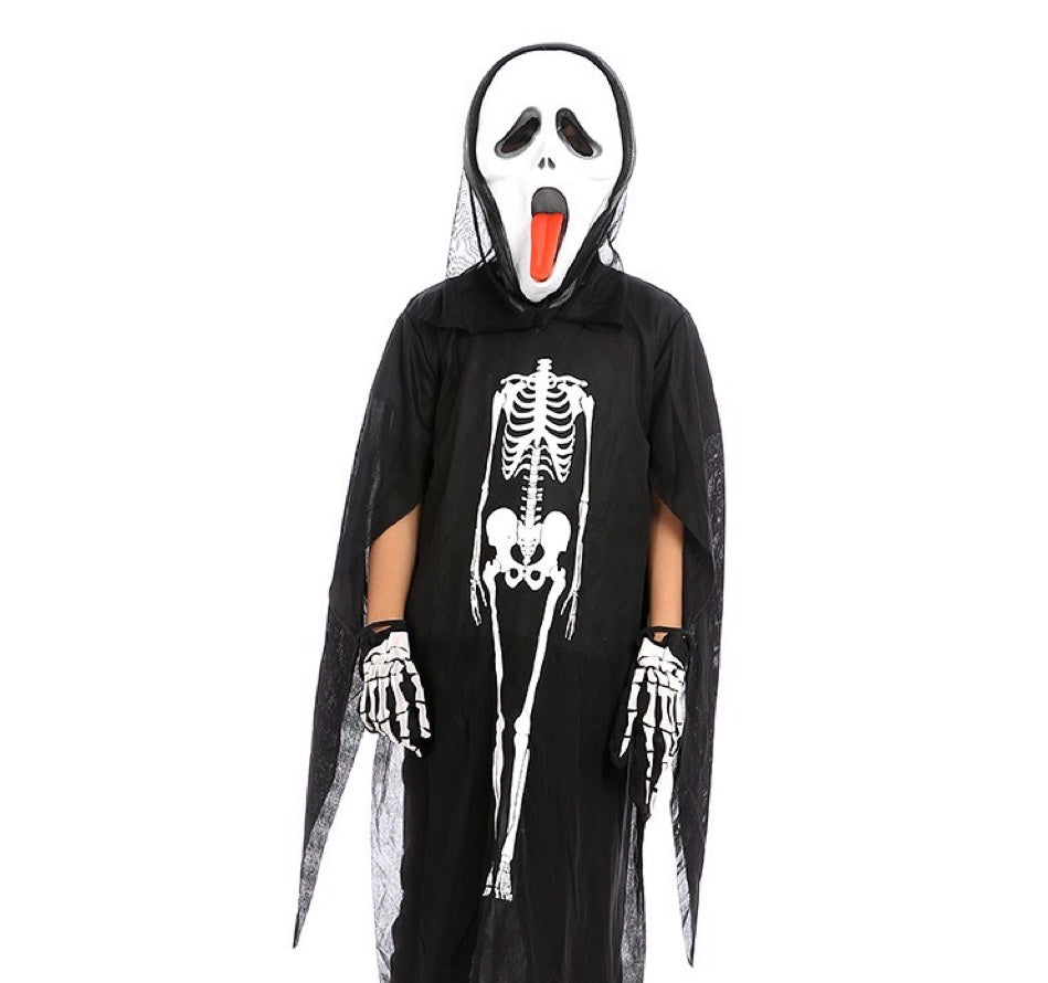 Halloween Skeleton Ghost Clothes &amp; Gloves &amp; Masks Sets-7