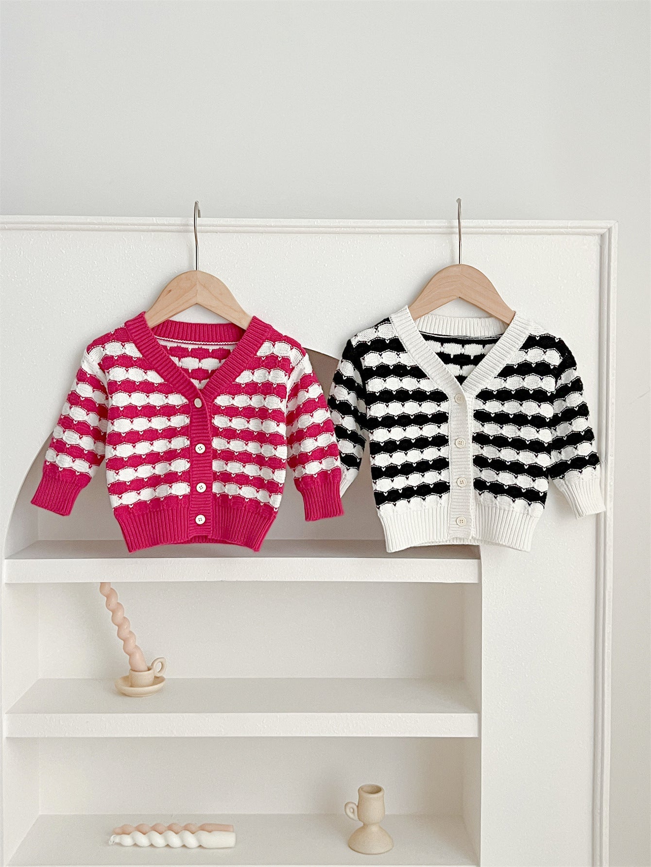 Infant Baby Boys And Girls Stripe Long-Sleeved Cardigan-7