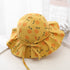 Baby Girl Floral Print Adjustable Design Sunshade Bucket Hats-7