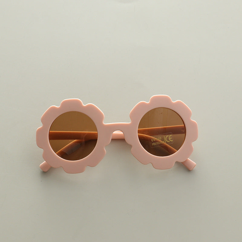 Kids Boy And Girl Flower Frame Shape Cute Fashion Sunglasses-7