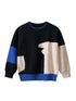 Baby Boy Kids Color Patchwork Crew Neck Long Sleeve Knitwear Pullover-0