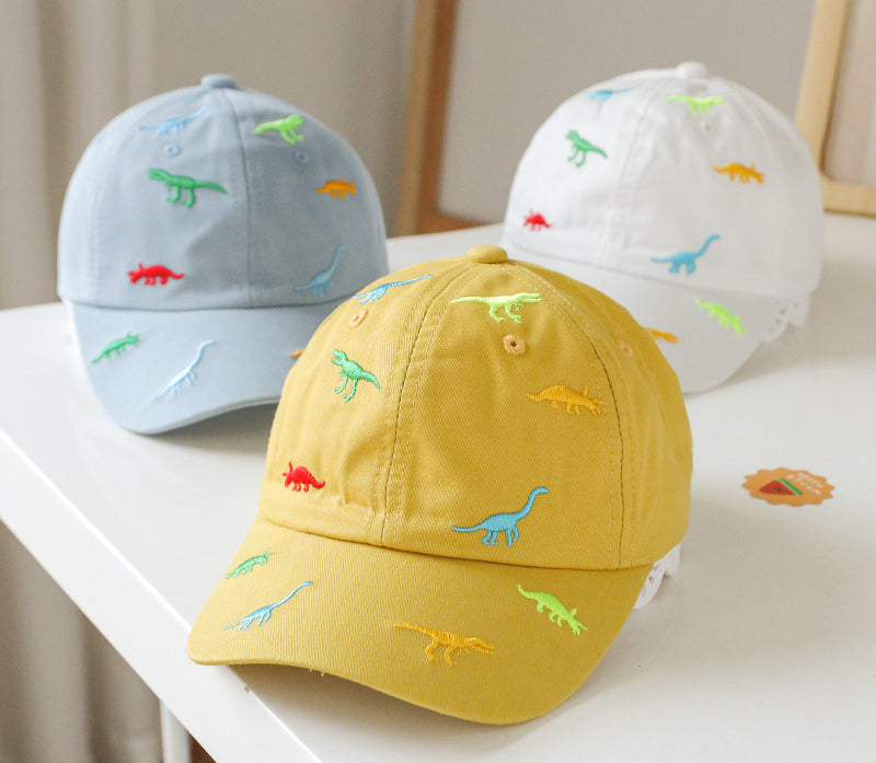 Baby Animal Embroidered Pattern Sunshade Peaked Hats-0