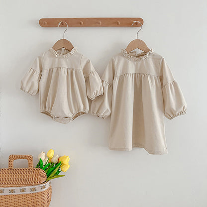 Solid Color Fashion Simple Style Dress &amp; Onesie-6