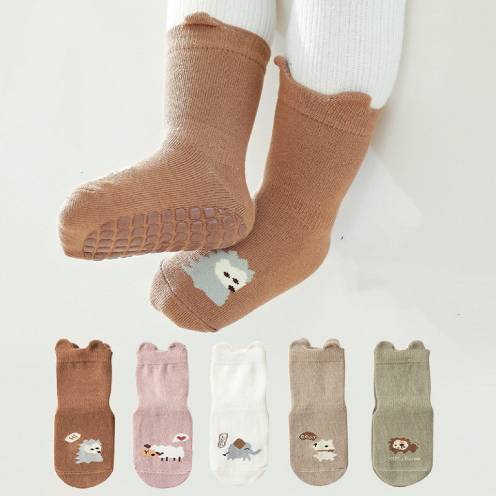 Baby Cartoon Animal Graphic Non-Slip Design Cute Socks-0