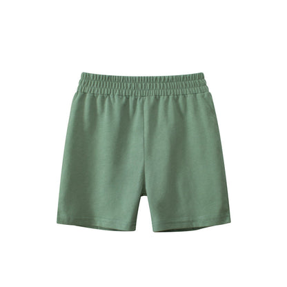 Baby Boy Solid Color Mid Pants In Summer-7