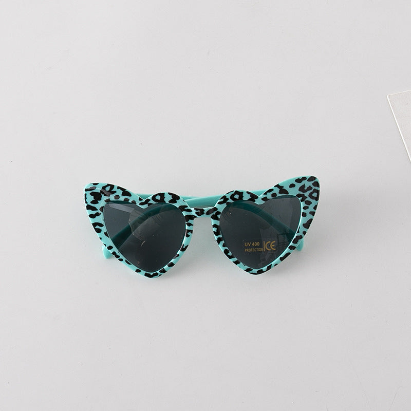 Leopard Print Pattern Heart Shape Fashion Sunglasses-7